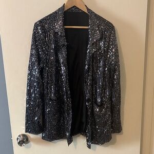Sequin Black Jacket